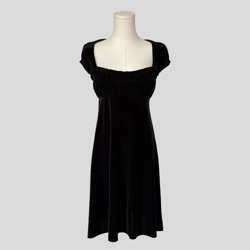 Free People Velvet Milkmaid Mini Babydoll Dress